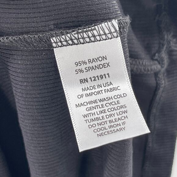 LNA CLOTHING Dress SZ Large Rilynn Rib Racer Black Midi NWT Stretch Cutout Back - Picture 12 of 13